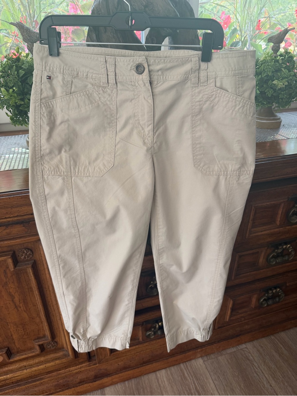 Tommy Hilfiger Beige Cropped Utility Pants